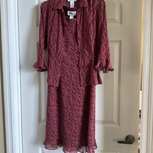 Studio 1 Two Piece Floral Print Dress Size 8 NWT